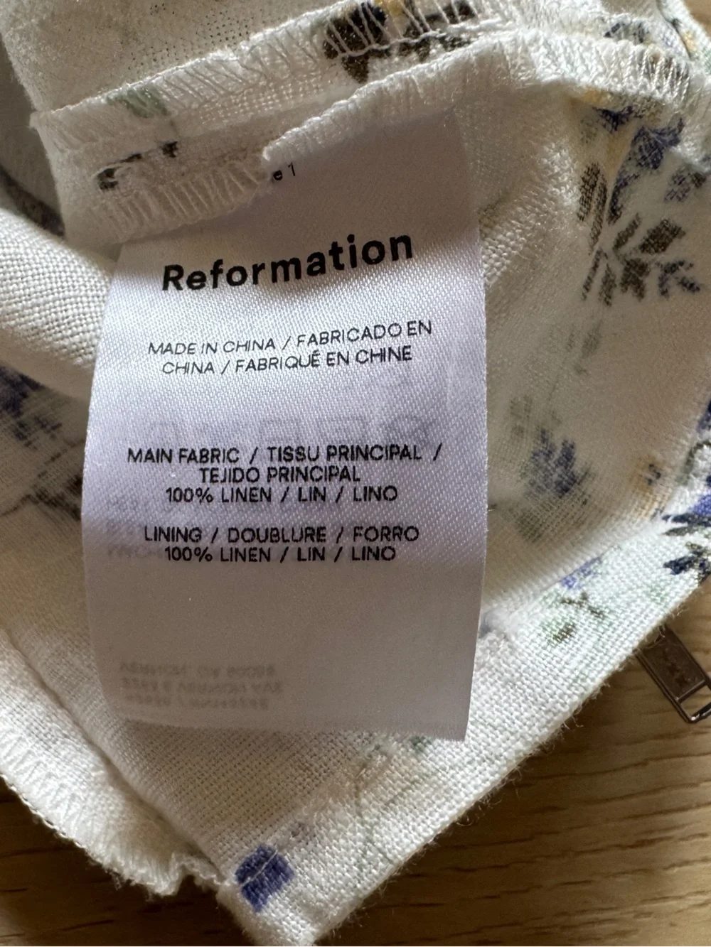 Reformation White Floral Liza Linen Top - Picture 6 of 7